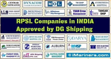 list of rpsl company in india dg shipping