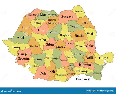 list of states in romania