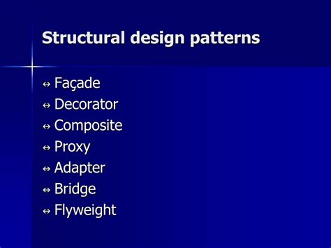 list of structural design patterns