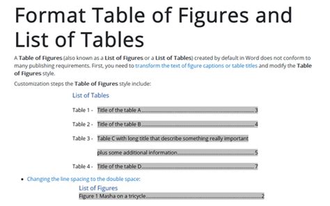 List Of Tables And List Of Figures