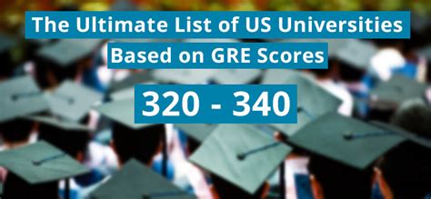 list of us universities based on gre score