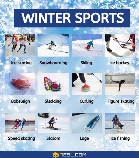 list of winter sports