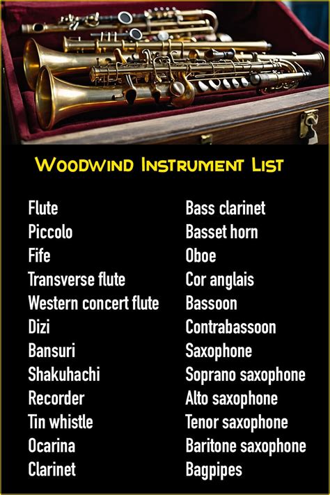List Of Woodwind Instruments In An Orchestra