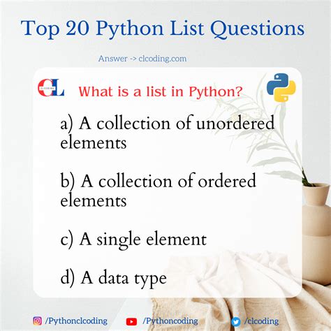 list questions in python