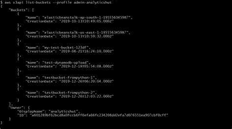 List S3 Buckets Using Cli