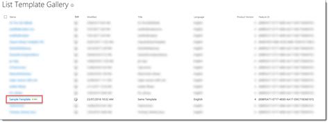 List Template Gallery Url In Sharepoint