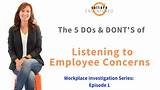 listen to employer concerns
