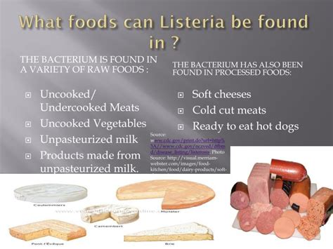 listeria monocytogenes found in what foods