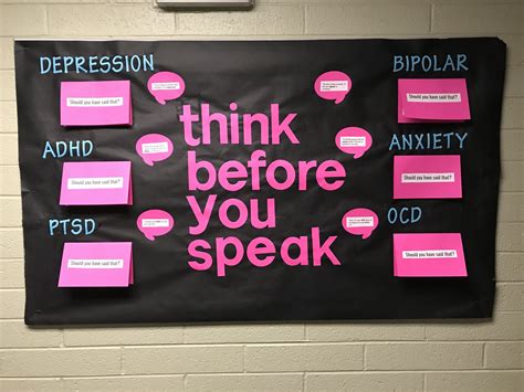 listing resources and support on mental health bulletin boards
