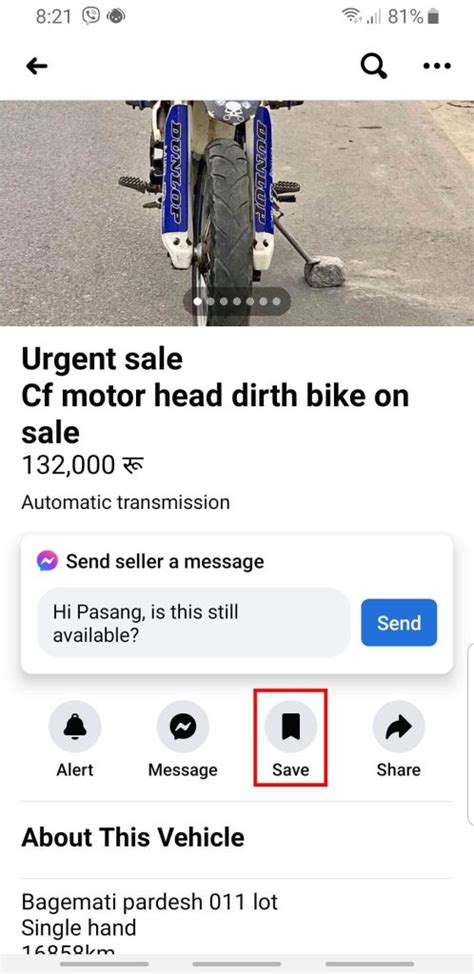 Listing Save Facebook