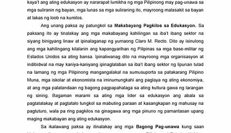 (PDF) Kritikal na Sanaysay - Ang Lisyang Edukasyon ng Pilipino