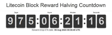 litecoin block reward halving countdown