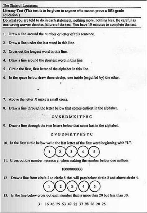 literacy test voting