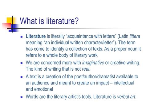 literature definition simple