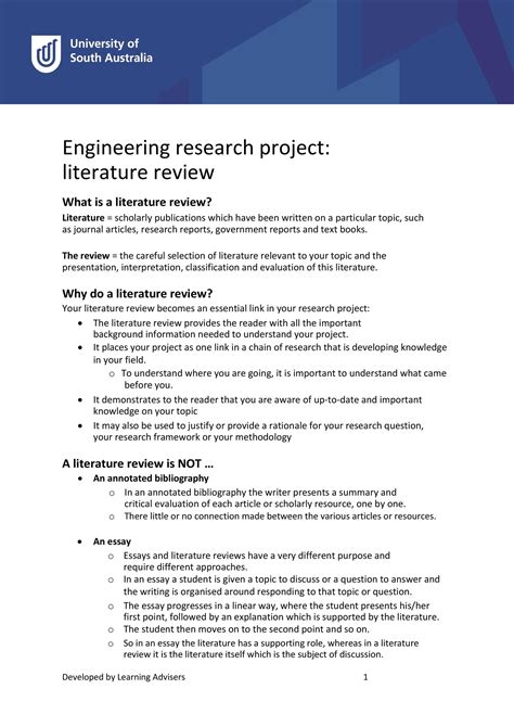 literature survey for project report sample