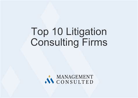 litigation consulting firms