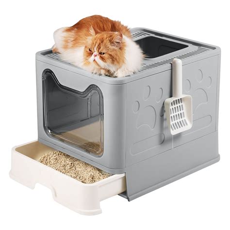 litter box with lid and door