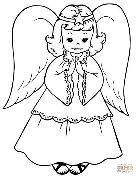 little angel coloring pages