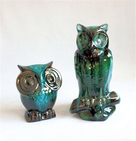 little blue round ceramic owl shopko