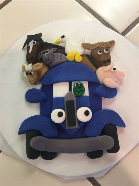 little blue truck cake topper