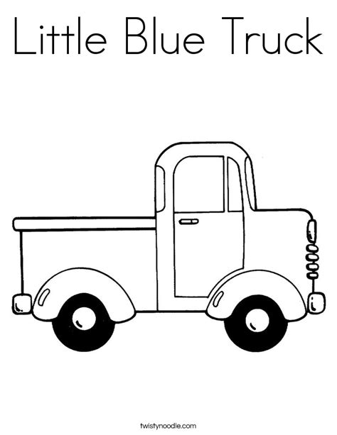 little blue truck coloring page