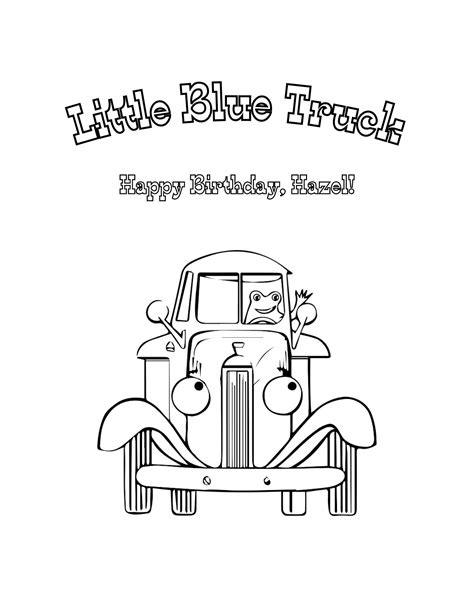 little blue truck coloring sheet