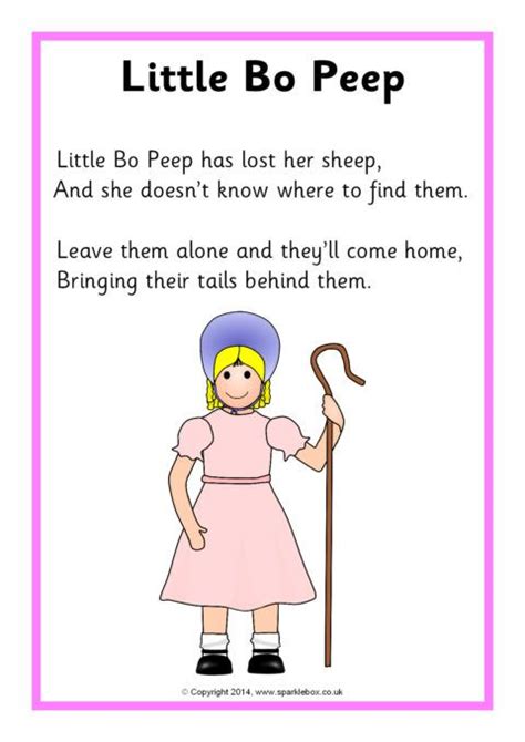 little bo peep words