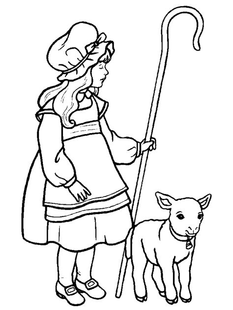 little bow peep coloring pages