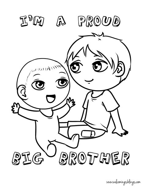 little brother coloring pages