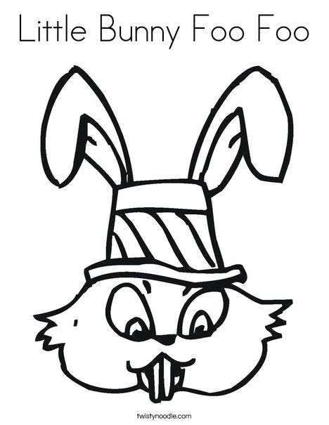 little bunny foo foo coloring page
