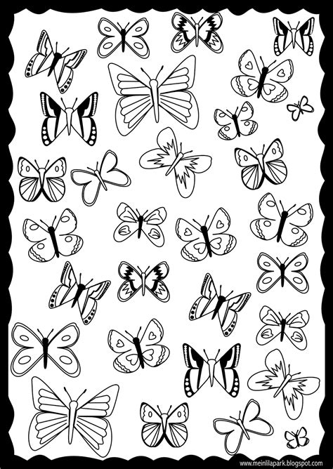 little butterfly coloring pages