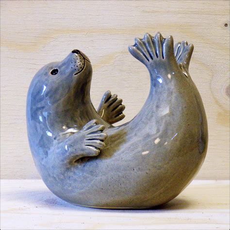 little ceramic lamp baby seal
