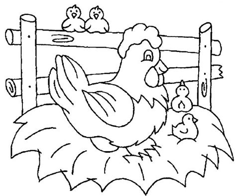 little chicken wait for their mother hatching egg coloring pages