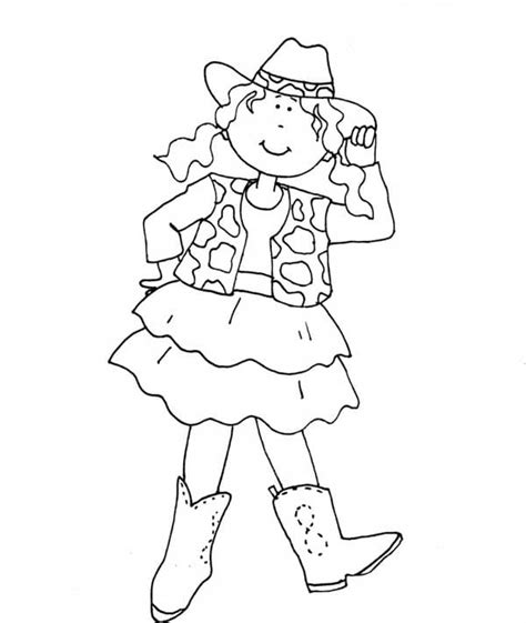 little cowgirl coloring pages