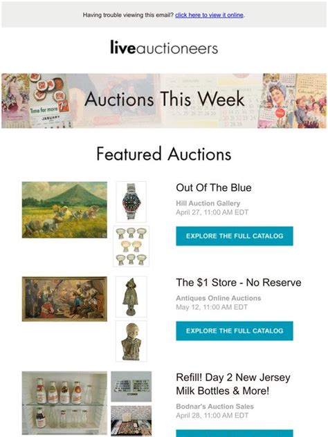 live auctioneers website auction calendar