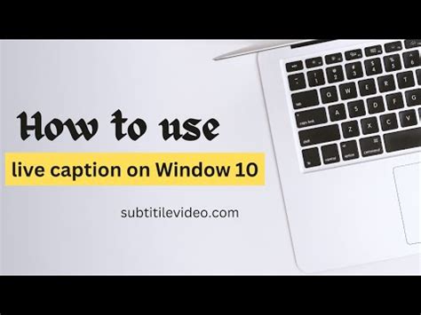 live caption windows 10