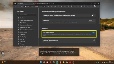 live captions edge