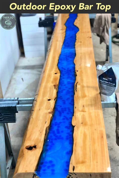 Live Edge Epoxy Bar Table
