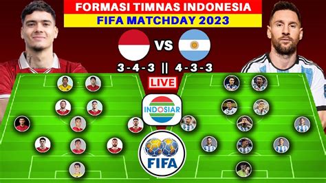 live indonesia vs argentina 2023 line up
