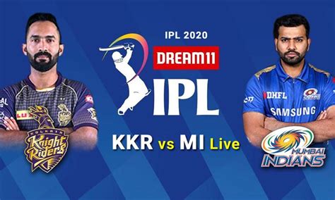 live score kkr vs mi