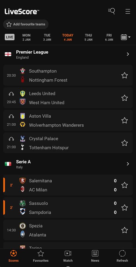 live scores free download