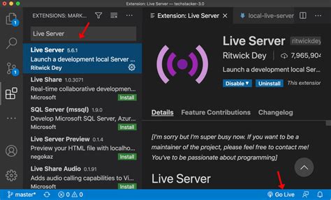 live server in vs code shortcut