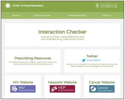 liverpool covid-19 drug interaction website