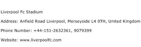 liverpool fc contact number