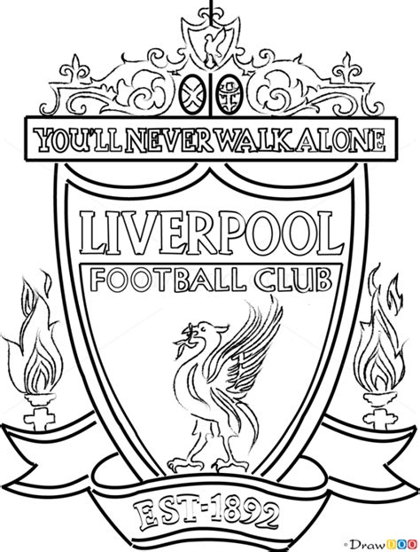 liverpool fc logo to draw