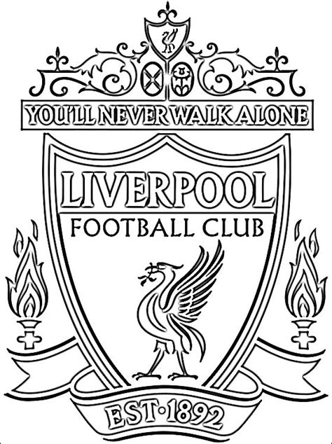 liverpool football team colouring pages