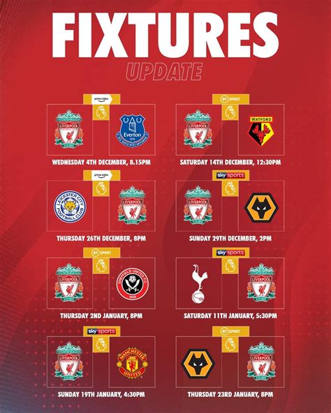 liverpool upcoming matches