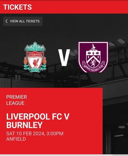 liverpool vs burnley tickets