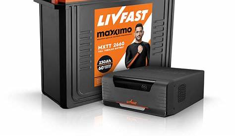 Livfast Inverter Battery Price MXSTJ 1848 Tubular In India