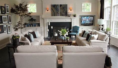 Living Room with Fireplace Layout Ideas | Ann Inspired